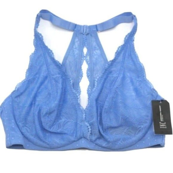 INC International Concepts Womens Bralette Bra U/W Yacht Blue Lace Size 2X NEW - Picture 10 of 10